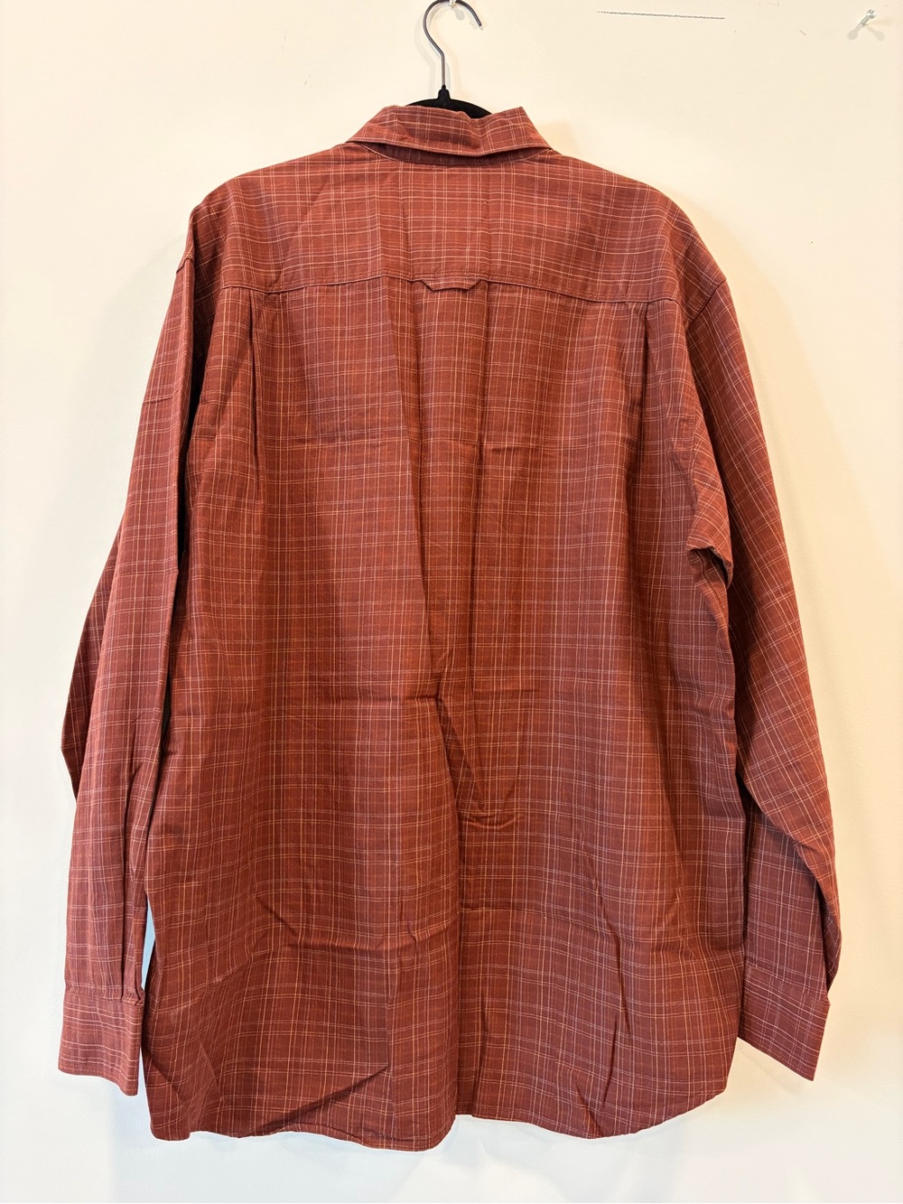 Columbia Sportswear Men’s XL Brick Red Plaid 100% Cotton Button Down Shirt NWOT - Picture 2 of 8
